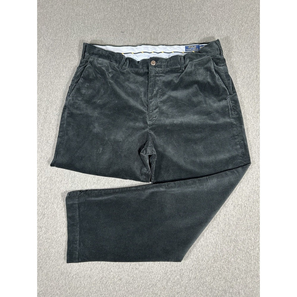 Polo Ralph Lauren Corduroy Pants Mens 40x30 Black Stretch Classic Fit‎
